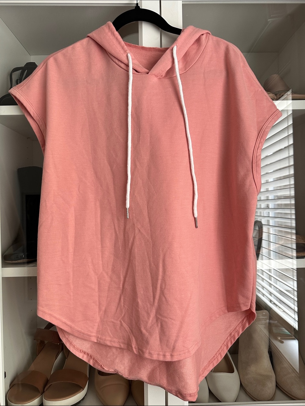 Sleeveless Hooded Sweatshirt Pullover Women’s Large